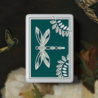 Jeu de Mahjong Américain de Luxe Moderne, Légende Orientale, Grue de Jade, Chinoiserie, 160 Tuiles Acryliques Gravées et Peintes à la Main avec Tapis