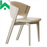 Chaise de salle à manger moderne en cuir de luxe italien, qualité supérieure, pour la maison et l'entrepôt, Nouveauté 2026