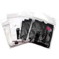Guantes de Spandex Negros Transpirables para el Cuidado de las Uñas, Herramienta de Pulido de Manos, Protección Anti-UV para Lámpara de Gel, Guantes sin Dedos para Arte de Uñas