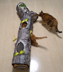 Heyri Pet petit chat Tunnel pliable arbre trou guinée extérieur chaton jouets chat Tunnel jouet mignon feutre interactif chat Tunnel lit - Product Image 1