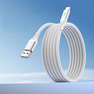 <span class=keywords><strong>Nuevo</strong></span> Cable de Datos USB-A Trenzado con Luz Indicadora, 3A, Carga Rápida Tipo-C 60w para Teléfono 17 Pro Max Samsung - Product Image 3