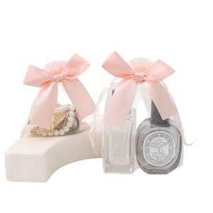 Sac cadeau en organza avec cordon de serrage et nœud pour bonbons de mariage, cadeaux de Noël, cosmétiques, parfums, emballage - Product Image 5