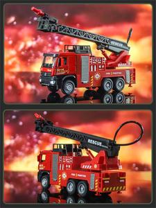 1/35 9CH pompier camion jouet RC pulvérisation d'eau grue télécommande robuste Semi-métal réaliste modèle de voiture - Product Image 2