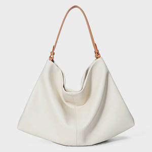 Bolso Tote de Cuero Genuino de Gran Capacidad, Elegante y Moderno, Bolso de Hombro Individual para Mujer - Product Image 1