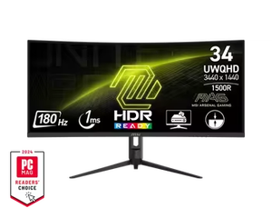 Nouveau MAG 342CQR E2 Écran incurvé HDR à taux de rafraîchissement élevé 1500R 1MS 180Hz Moniteur de jeu <span class=keywords><strong>MSI</strong></span> 34 pouces 2K - Product Image 5