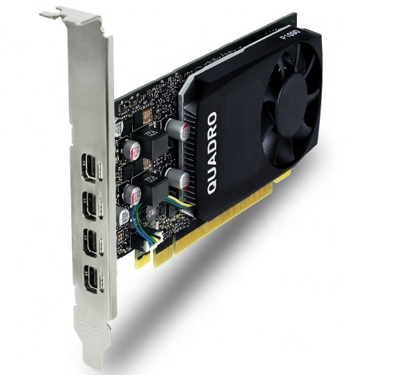 New GPU Quadro P1000 4G GDDR5 with Low or High Profil Flap 4mDP Pc Card Server GPU