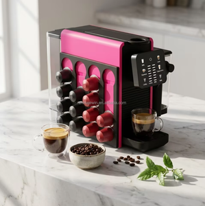 Machine à expresso compacte à capsules avec mousseur à lait, panneau de commande tactile, pompe à pression 20 bars, machine à café pour la maison et le bureau - Product Image 1