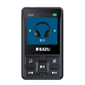 RUIZU — X55 Mini lecteur mp3 bluetooth 8 go, pour Sport, enregistrement, lecteur de musique, E-book, carte TF, Radio FM, nouveau,