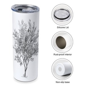 20Oz Stainless Steel Tumbler Vacuum Insulated Custom <b>Tree</b> Design Travel <b>Mug</b> - Product Image 3