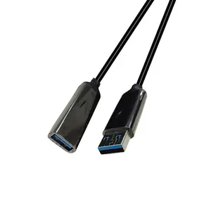 USB3.0 uzatma kablosu 50m 165ft erkek kadın aktif Fiber optik genişletici kablosu 5Gbps veri transferi Webcam sabit disk HUB için