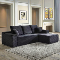 Sofá Seccional Moderno en Forma de L para el Hogar, Mueble Pequeño para el Hogar, Combinación de Esquina, Tela, Compresión al Vacío para Talleres