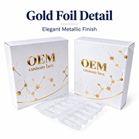 Boîtes rigides personnalisées OEM pour ampoules fenêtrées, support blister, matériaux recyclés, impression quadricolore pour l'emballage de flacons de produits de beauté et de soins de la peau