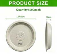 Assiettes jetables en fibre de coque de riz JL-link de 6 à 10 pouces, écologiques, biodégradables, compostables, robustes, pour la vente en gros
