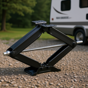 Set di 2 Cricchi a Forbice Neri per Camper, 5000 Libbre, 23,4 Pollici, Attrezzatura per Stabilizzazione e Livellamento - Product Image 2
