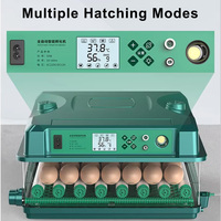 Incubateur d'œufs de volaille vert entièrement automatique pour 130 œufs, machine à couver pour poulets, canards, oies, cailles et oiseaux