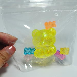 CHENXI 2025 Nuevo Juguete de Peluche de Oso de Goma con Bolas de Azúcar de 4 Colores, Estilo Japonés y Coreano, con Paquete de PVC y Colgante de Oso - Product Image 2