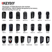 Clé de voiture intelligente et pliable KEYDIY KD pour BMW, VW, Audi, Honda, Peugeot, Porsche, avec carte PCB et puce super réinscriptible