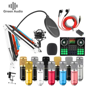 Jogo GAM-800N kit de microfones condensadores ao vivo para karaokê, estúdio de karaokê com gravação, conjuntos de microfones condensadores