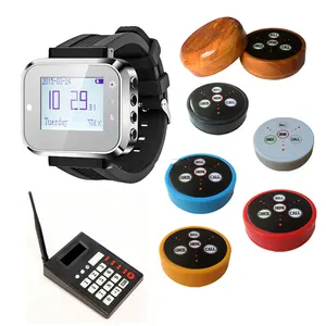 Good Quality Kitchen Calling Waitress System With Watch With Keypad Call 999 Persons And Durable Call Button Koqi Brand