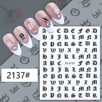 Hot New Art Sticker Gothique Lettre Nail Enhancement Sticker Nail Stickers 3d Nail Art Sticker
