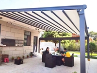 Système de pergola ouverte extérieure, auvent de patio, auvent rétractable pour restaurant