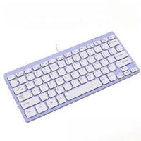 Keyboard Gaming Mini Slim 78-Key Berkabel dengan Switch Gateron, Proyeksi, Senyap, Multifungsi USB untuk Desktop & Laptop Baru