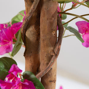 Árbol de buganvillas artificial grande resistente a los rayos UV para interiores, decoración verde simulada de pie para sala de estar gratis - Product Image 3