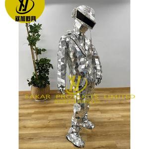 Fiesta de Halloween Carnival Park <span class=keywords><strong>Paradis</strong></span> Show Tall Men Stilt Walker Performance Props Lights Led Dance Rgb Mirror Dance Disfraces - Product Image 4