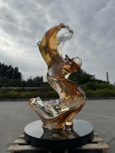 Jingyue tùy chỉnh nhựa trong suốt lớn hơn Trừu Tượng điêu khắc trong nhà thủ công thủ công tinh thể trang trí sang trọng cho sảnh khách sạn - Product Image 2