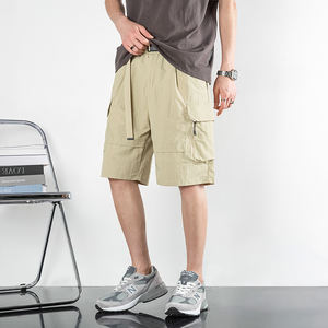 Pantaloncini Cargo Midi da uomo <span class=keywords><strong>Bermuda</strong></span> 2024 estivi in vita elastica rapida e asciutta <span class=keywords><strong>pantaloni</strong></span> <span class=keywords><strong>corti</strong></span> da allenamento in Nylon Casual Cool - Product Image 3