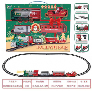 Nouveauté : Train électrique <span class=keywords><strong>de</strong></span> Noël avec lumières et sons <span class=keywords><strong>de</strong></span> Noël, train à vapeur pour décorer l'arbre <span class=keywords><strong>de</strong></span> Noël - Product Image 1