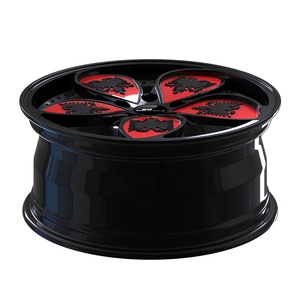 Jantes en alliage forgé à rayons rouges personnalisées en usine pour <span class=keywords><strong>Audi</strong></span> <span class=keywords><strong>A6</strong></span> 18x8 pouces, jantes de voiture 5x112 T6061-T6 en aluminium pour voitures particulières # JM7414 - Product Image 2