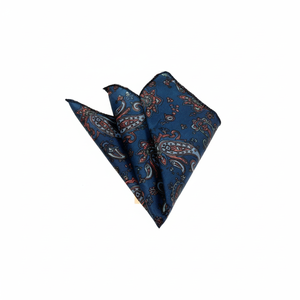 ผ้าพันคอพิมพ์ลายเพสลีย์สีน้ำเงินกรมท่าสำหรับผู้ชาย ขนาดเดียว - Product Image 2