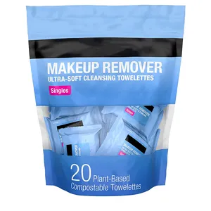Индивидуальная упаковка, средство для снятия макияжа, очищающие салфетки для лица, Очищающие Влажные Салфетки для лица для удаления водостойкого макияжа