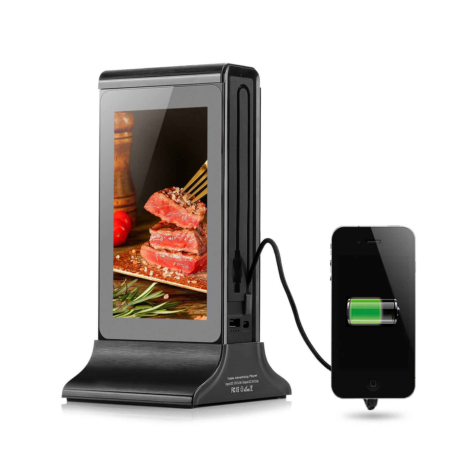 Restaurant Table Mobile Phone Charger Fast Wireless Charging