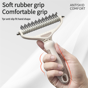 Herramienta profesional de aseo para mascotas, acero inoxidable de alta calidad para <span class=keywords><strong>Furminator</strong></span> para perros y gatos, peine de Dematting fácil de quitar - Product Image 3