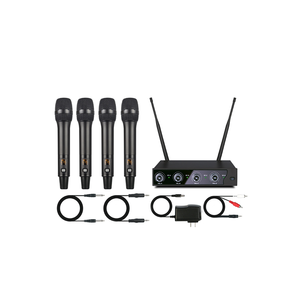 Micrófono Inalámbrico Profesional G9 Uno <span class=keywords><strong>a</strong></span> Cuatro para Conferencias, Micrófono Dinámico Dedicado para KTV, Micrófono para Cantar en KTV - Product Image 4