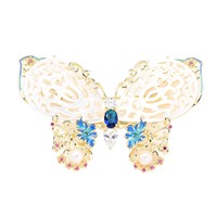 Broche XILIANGFEIZI en cuivre et zircon sculptée en forme d'aile de papillon, élégante, avec perle d'eau douce, insecte, mode, luxe, cadeau de mariage pour femme