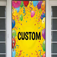 Bandera Decorativa Lavable y Reutilizable con Diseño Personalizado, Colorida, para Fiestas de Cumpleaños, Celebraciones, Decoración del Hogar, para Puerta, Mural, Cubierta
