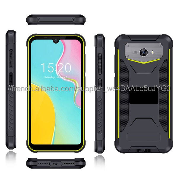 HiDON 5.71 pouces Android telephone robuste Android 9.0 3G+32G Smartphone etanche Android avec terminal portable medical 4G IP68