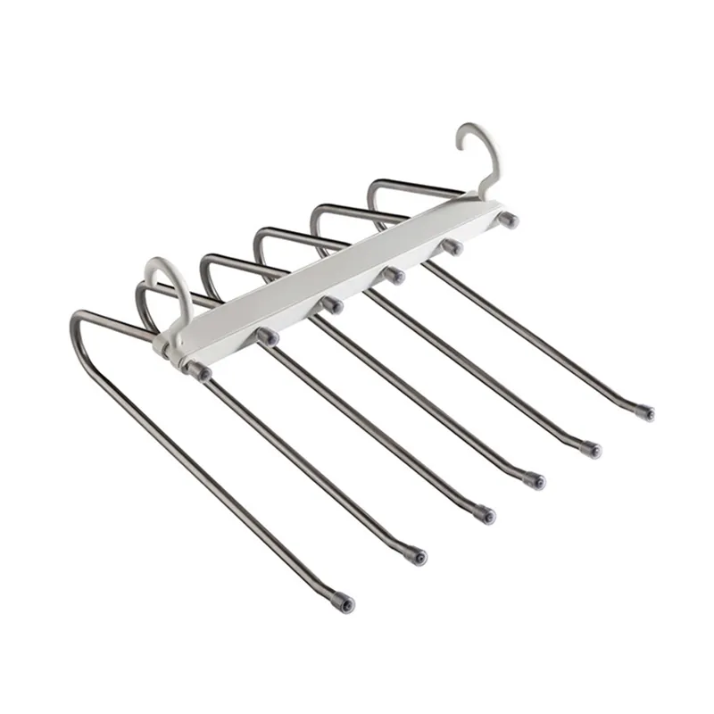 Multifunctional Plastic Stainless Steel Goose-Shaped Trouser Rack Household Storage Pants Foldable Telescopic Trousers Hanger