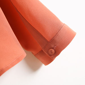 <span class=keywords><strong>Camicetta</strong></span> da donna in vera seta Modulare con scollo a V alla moda in Crepe De Chine - Product Image 5