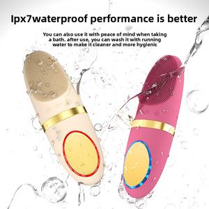 Sikat Pembersih Wajah Silikon Pintar dengan Getaran Ultrasonik Terapi Panas Dingin Pengisian Daya Magnetik untuk Perawatan Kulit yang Efektif - Product Image 6