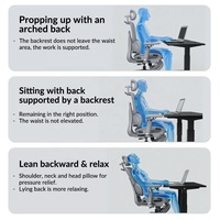 Chaise de bureau ergonomique à soutien lombaire intelligent réglable à 360 degrés pour soulager la pression de la colonne lombaire et de la colonne vertébrale