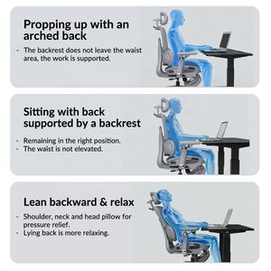 Chaise de bureau ergonomique à soutien lombaire intelligent réglable à 360 degrés pour soulager la pression de la <span class=keywords><strong>colonne</strong></span> lombaire et de la <span class=keywords><strong>colonne</strong></span> vertébrale - Product Image 3