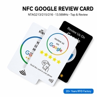 Carte NFC personnalisée avec impression Google Review 215 PVC, compatible Android pour les restaurants et les hôtels