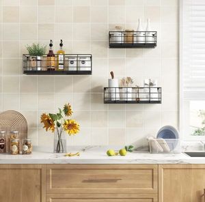 4'lü Set Asılı Yüzer Raflar Duvara Monte Depolama Rafları Banyo Oturma Odası Ev Dekorasyonu için - Product Image 2