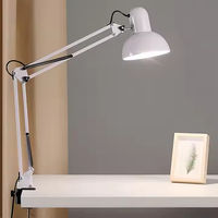 Clip métallique pliable bras long lampe de bureau LED Rotation à 360 ° soins des yeux spectre complet pour salon de manucure lecture à domicile