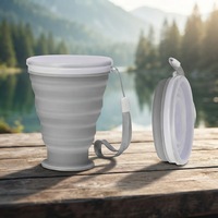 Bouteille d'eau pliable en silicone de qualité alimentaire 300 ml, durable et pliable