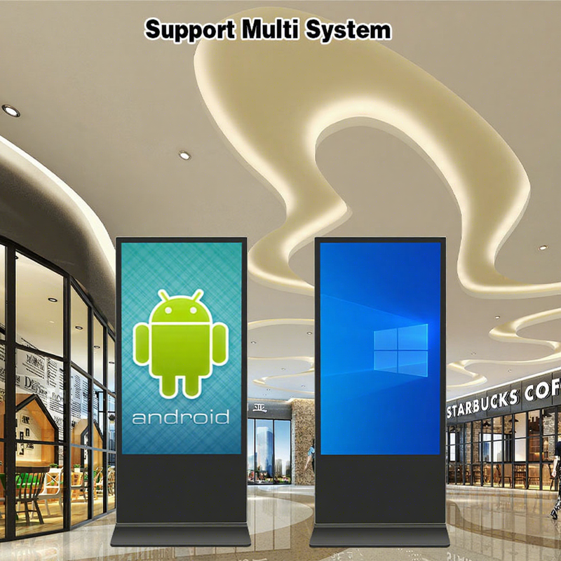 Vertical Lcd Display Advertising TV Floor